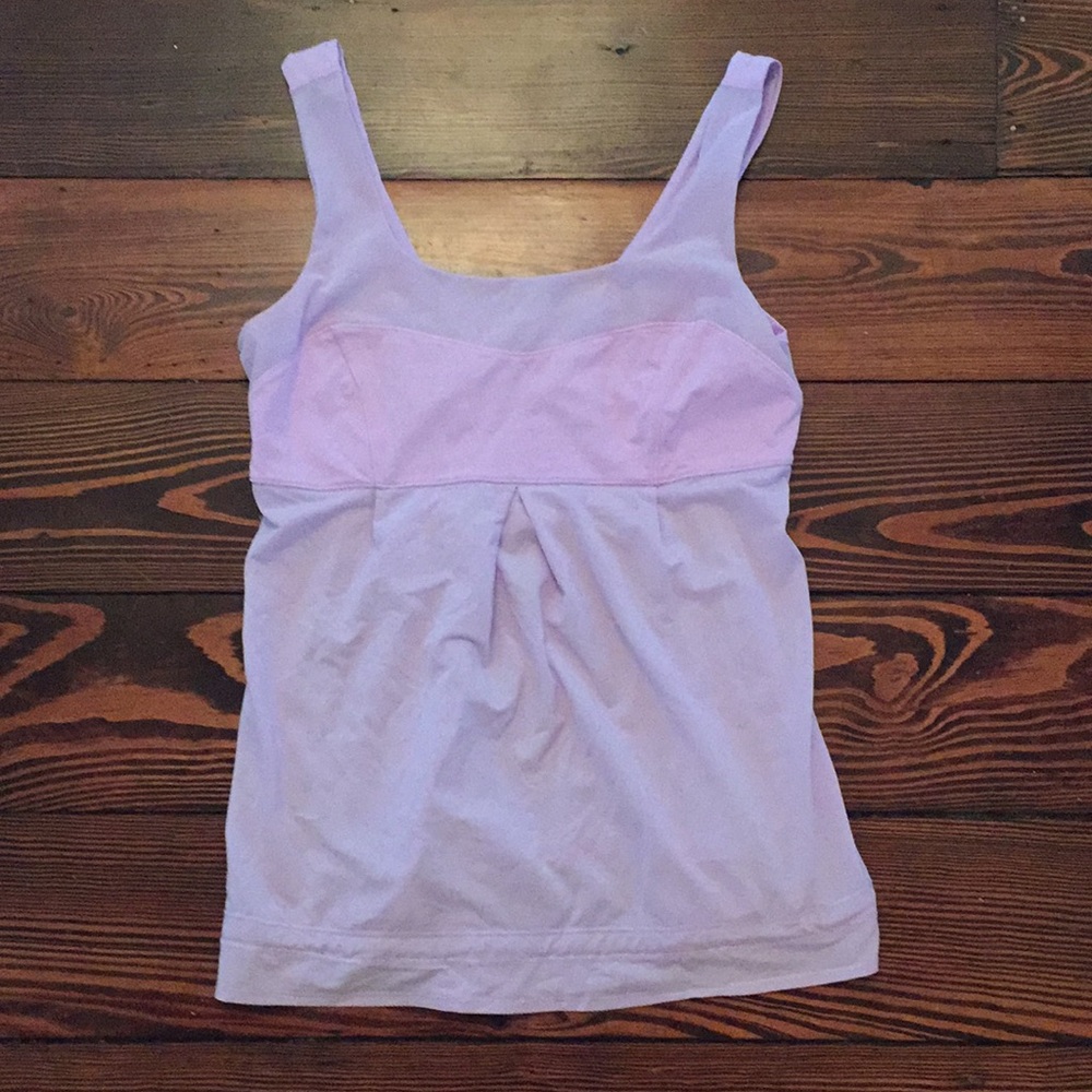 Lulu Lemon lilac tank top.